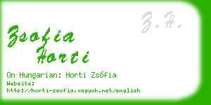 zsofia horti business card